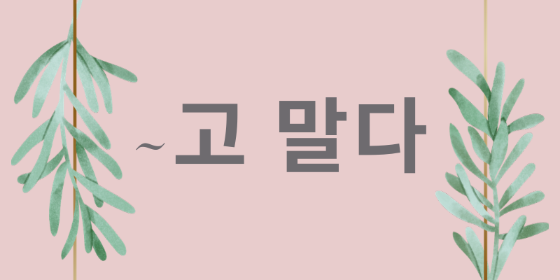韓国語の 고 말다 を使って してしまう の言い方を学ぼう 菜の花韓国語教室